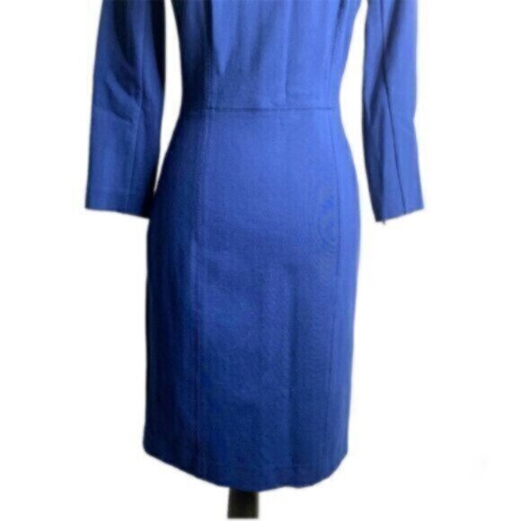 NWOT J. Crew Blue Zip Ponte Sheath Dress - Picture 7 of 14
